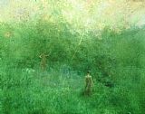 Thomas Dewing The White Birich painting